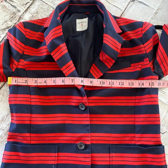 Gap The Academy Blazer Striped Red and Blue - Picture 8 of 12